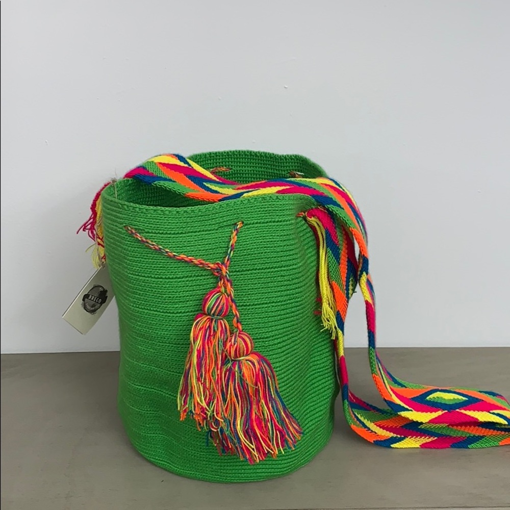 Wayuu Tribe crossbody bag green